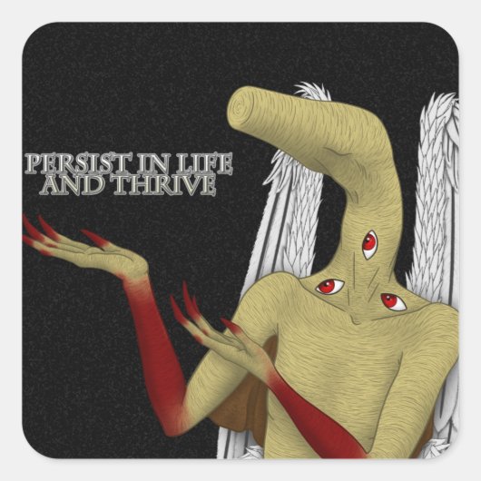 Ihr Guardian Angel gibt Worte der Ermutigung Quadratischer Aufkleber (Vorderseite)