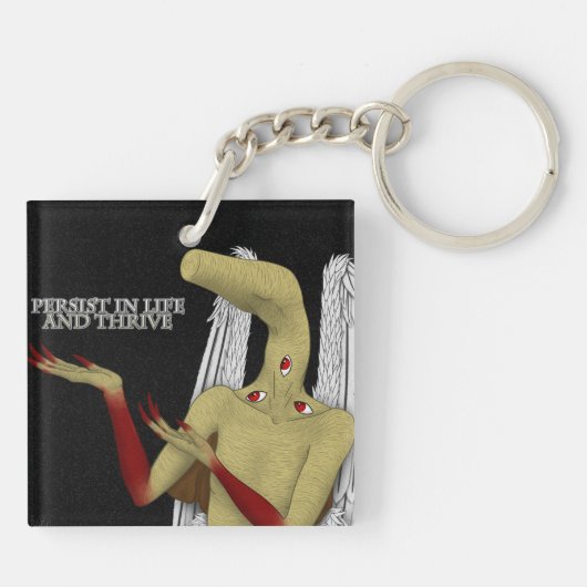 Ihr Guardian Angel gibt Worte der Ermutigung Schlüsselanhänger (Rückseite)