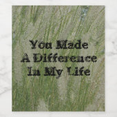 Ihr habt den Unterschied zwischen Wüstengras gemac Weinetikett (Einzelnes Label)