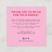 Ihr habt vielen Dank got Quadratische Visitenkarte (Rückseite)