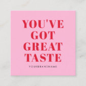 Ihr habt vielen Dank got Quadratische Visitenkarte (Vorderseite)