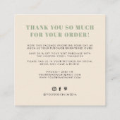 Ihr habt vielen Dank got Quadratische Visitenkarte (Rückseite)