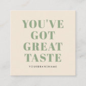 Ihr habt vielen Dank got Quadratische Visitenkarte (Vorderseite)