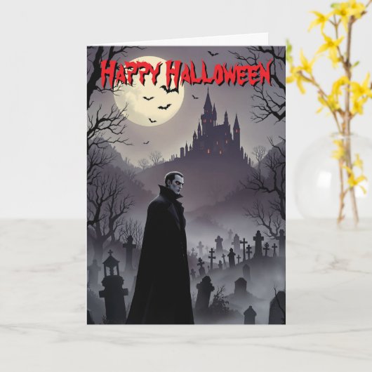 Ihr Halloween-Besucher der Nacht Karte (Gelbe Blume)