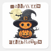 Ihr Halloween-Fest verändern Quadratischer Aufkleber (Vorderseite)