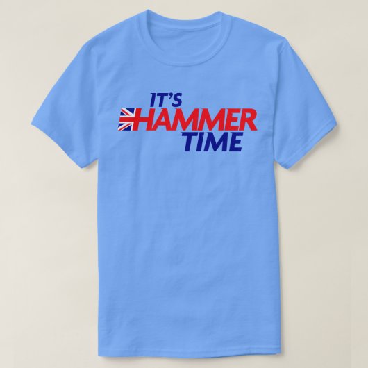 Ihr Hammer Time Blue Text T-Shirt (Design vorne)