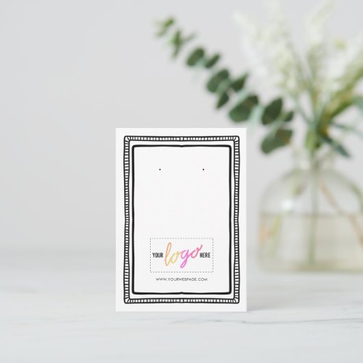 Ihr handgezeichneter Rahmen für Ihre Logokombinati Visitenkarte (Stehend Vorderseite)