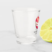 "Ihr hättet den anderen Typ sehen sollen" gebroche Schnapsglas (Links)