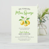 Ihr Haupt-Squeeeeze-Wasserfarben-Lemon-Brautparty Einladung (Stehend Vorderseite)