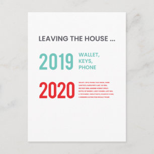 Ihr Haus 2020 verlassen, ist ein GANZER HARTER Postkarte