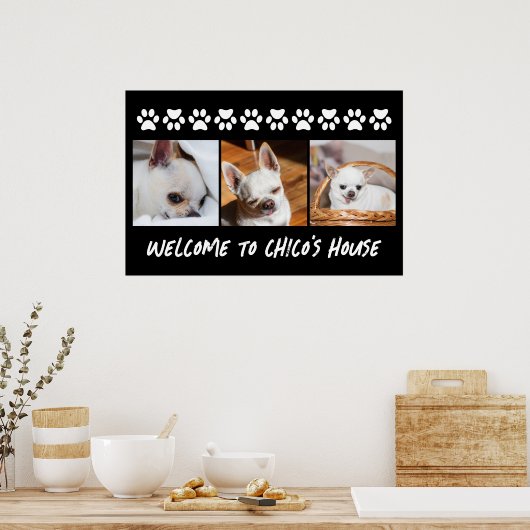 Ihr Haushund chihuahua benutzerdefinierte Fotos Sa Poster (Küche)