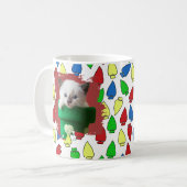 Ihr Haustier auf einer Weihnachtslicht-Tasse Kaffeetasse (Vorderseite Links)