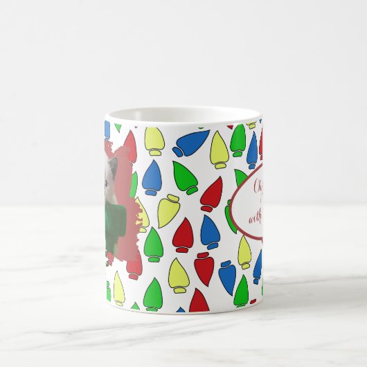 Ihr Haustier auf einer Weihnachtslicht-Tasse Kaffeetasse (Mittel)