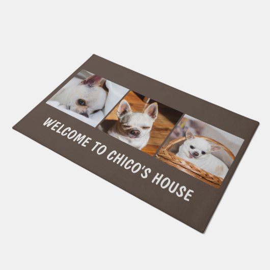 Ihr Haustier chihuahua benutzerdefinierte Fotos sa Fußmatte (Schrägansicht)