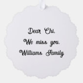 Ihr Haustier Hund benutzerdefinierte Foto chihuahu Ornament Karte (Rückseite)