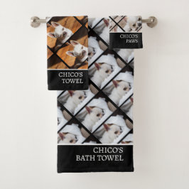 Ihr Haustier Hund benutzerdefinierte Fotos chihuah Badhandtuch Set