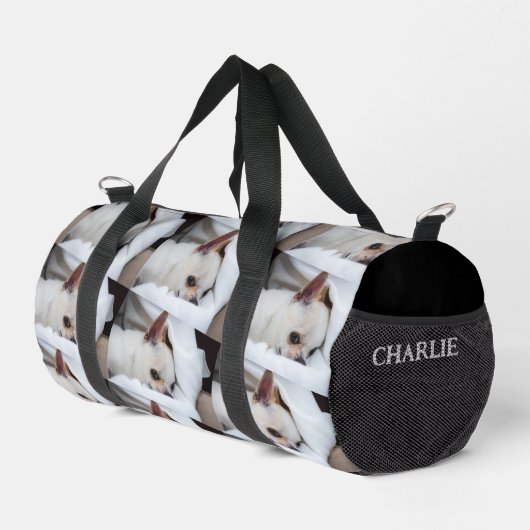 Ihr Haustier Hund Welpe angepasstes Foto chihuahua Duffle Bag (Rechte Ecke)