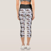 Ihr Haustier Hund Welpe benutzerdefinierte Foto ch Capri Leggings (Rückseite)
