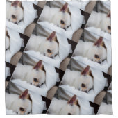 Ihr Haustier Hund Welpe benutzerdefinierte Foto ch Duschvorhang (Vorderseite)