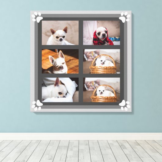 Ihr Haustier Hund Welpe benutzerdefinierte Foto Co Leinwanddruck (Insitu (Holzboden))