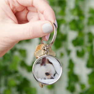 Ihr Haustier Hund Welpe benutzerdefiniertes Foto C Schlüsselanhänger