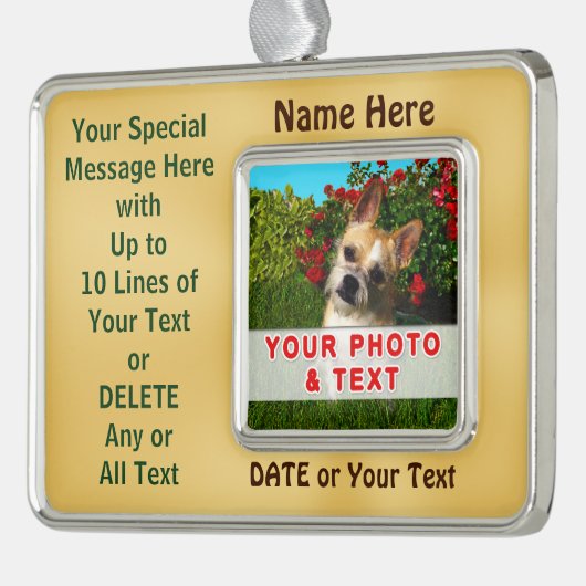 Ihr Haustier, Hundebilderrahmen-Verzierung Rahmen-Ornament Silber (Links)