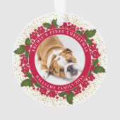 Ihr Haustier ist das erste Personalisierte Foto fü Ornament (Rückseite)