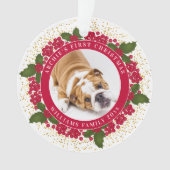 Ihr Haustier ist das erste Personalisierte Foto fü Ornament (Vorderseite)