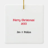 Ihr Haustier mit nassem Rentier-Foto Keramikornament (Rückseite)