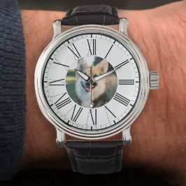 Ihr Haustier oder Ihre Katze auf einem Personalisi Armbanduhr