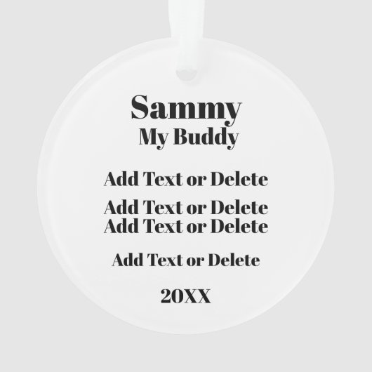 Ihr Haustier Ornament (Rückseite)