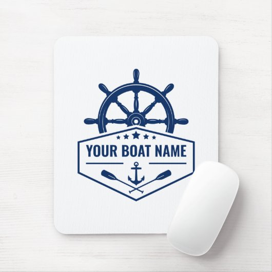 Ihr Helmrad für den Namen des Schiffes Nautical An Mousepad (Mit Mouse)