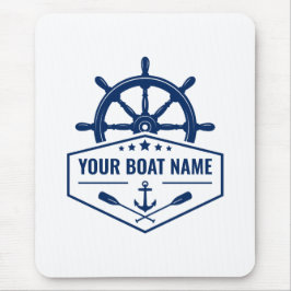 Ihr Helmrad für den Namen des Schiffes Nautical An Mousepad