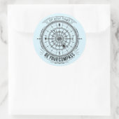 Ihr Herz als Kompass gelassen Runder Aufkleber (Tasche)