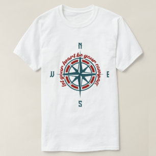 Ihr Herz als Kompass gelassen T-Shirt