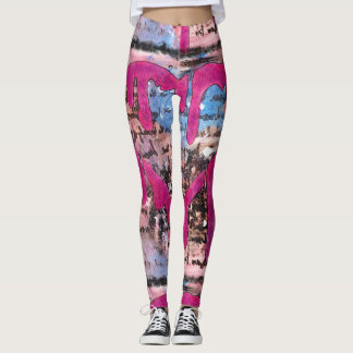 Ihr Herz gebend, Wings Mischmedium-Leggings Leggings