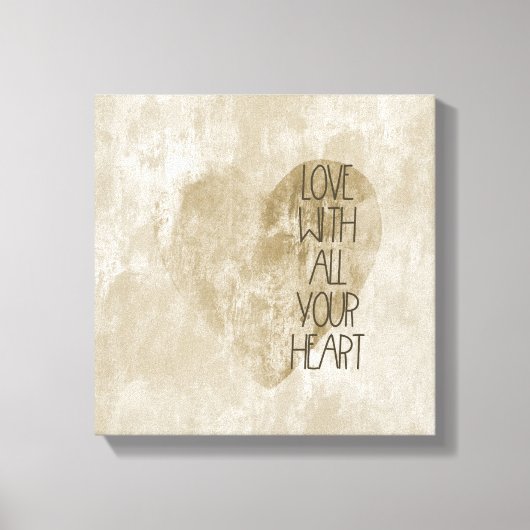 Ihr Herz Gold Leinwanddruck (Vorderseite)