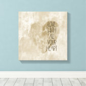 Ihr Herz Gold Leinwanddruck (Insitu (Holzboden))