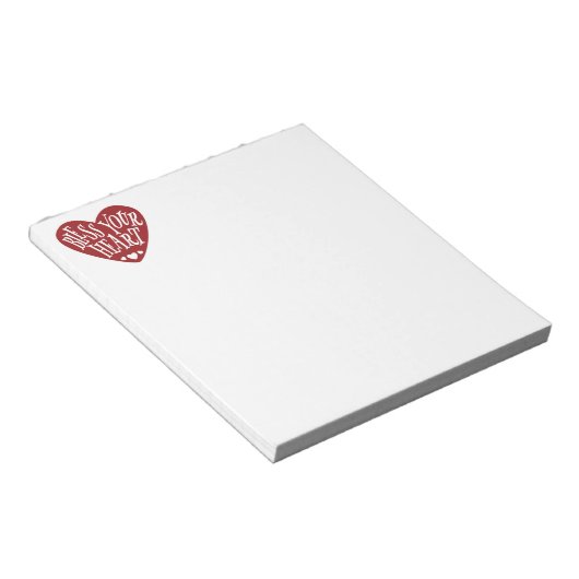 Ihr Herz im Herzen segnen Notizblock (angewinkelt)