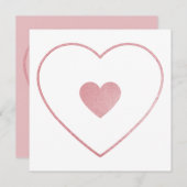 Ihr Herz in meinem Herzen Blush Pink Foil Mütter T Dankeskarte (Vorne/Hinten)