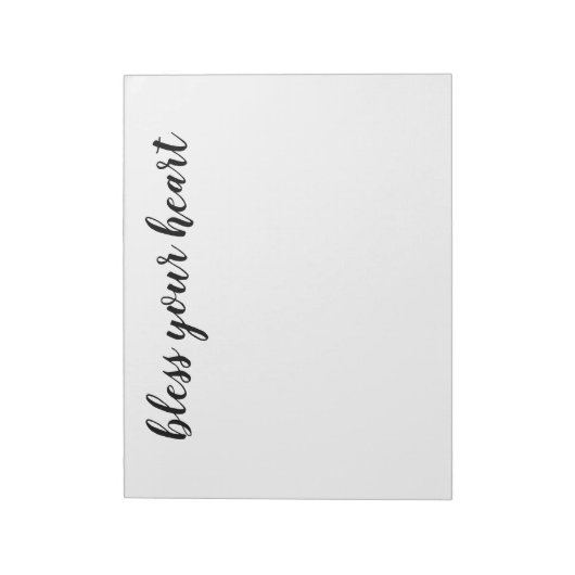 Ihr Herz-Schwarz-Script segnen Notizblock (Rotiert)