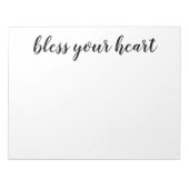 Ihr Herz-Schwarz-Script segnen Notizblock (Vorderseite)