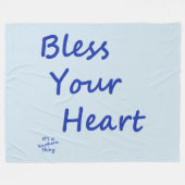 Ihr Herz segnen Fleecedecke (Vorderseite (Horizontal))