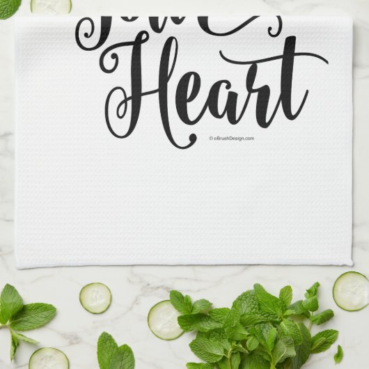 Ihr Herz segnen Geschirrtuch (Gefaltet)