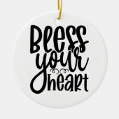 Ihr Herz segnen Keramik Ornament (Vorne)