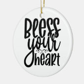 Ihr Herz segnen Keramik Ornament (Links)