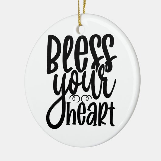 Ihr Herz segnen Keramik Ornament (Links)