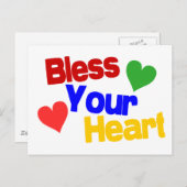 Ihr Herz segnen Postkarte (Vorne/Hinten)