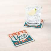 Ihr Herz segnen Rechteckiger Pappuntersetzer (Vor Ort)