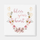 Ihr Herz segnen (rosa Blume) Magnet (Vorne)